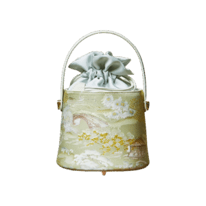 Mulberry Silk Green Bucket Designer Handbag