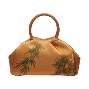 Mulberry Silk Chinese Style Yellow Bamboo Handbag