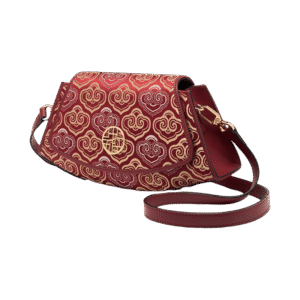 Embroidery Leather Single Shoulder Underarm Bag Auspicious Cloud